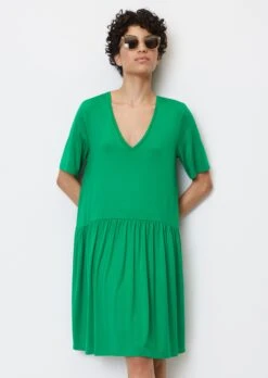 Marc O'Polo V-neck Jersey Dress Made Of Stretch Viscose Jersey -FashionLust Verkaufs-Shop 03478e59464329d0a9c5eb9b92bb93f8