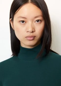 Marc O'Polo Ribbed Jersey T-shirt With High Stand-up Collar Made Of Organic Stretch Cotton Fabric -FashionLust Verkaufs-Shop 06950b8ecaccd09fb1879191be44b6ac