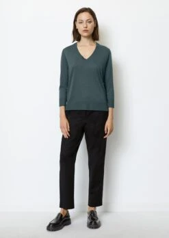 Marc O'Polo Luxury V-Neck T-Shirt Loose Made From Tencel™ Lyocell Cotton Mix -FashionLust Verkaufs-Shop 07527a15f65ec665486f53cdce8085b2