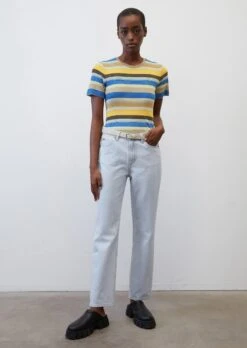 Marc O'Polo Striped T-shirt In A Slim Fit Made Of Finely Ribbed Jersey -FashionLust Verkaufs-Shop 091967c579383c0daddd72d72e699909