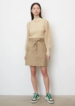 Marc O'Polo Utility Cargo Skirt In A Stretchy Blend Of Organic Cotton And Hemp