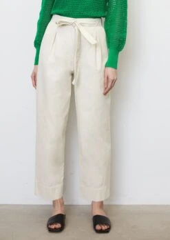 Marc O'Polo Barrel Trousers With A Belt Made Of An Organic Cotton And Linen Blend -FashionLust Verkaufs-Shop 11259abe8ab79c5cdd0de0e1631e694b