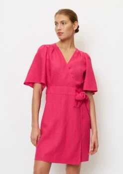 Marc O'Polo Short Linen Wrap Dress With Flounce Sleeves -FashionLust Verkaufs-Shop 194b6e3bbb0f54af5dfd7d616cf8640a