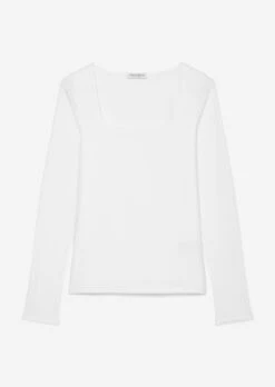 Marc O'Polo Long Sleeve Top In A Regular Fit With A Square Neckline Made Of Stretch Jersey -FashionLust Verkaufs-Shop 1a44b7e50ab3dc657d65628bcee58618
