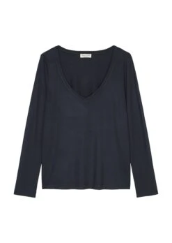 Marc O'Polo V-neck Long Sleeve Top In A Loose Fit From LENZING™ ECOVERO™ -FashionLust Verkaufs-Shop 1cf27ee6fa5dbd44262a65d94eefcf8a