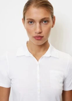 Marc O'Polo Short Sleeve Polo Shirt In A Regular Fit With Blended Material Detailing -FashionLust Verkaufs-Shop 1d71795fb5c4be9be638455ecdbd023a