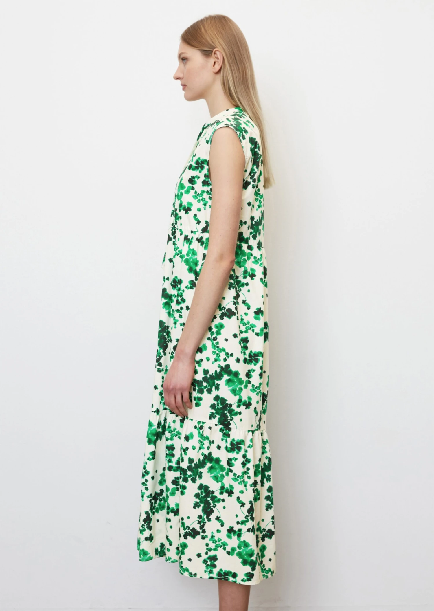 Marc O'Polo Sleeveless Midi Dress With A Flounce Hem Made Of Light Poplin Quality 8 Marc O'Polo Sleeveless Midi Dress With A Flounce Hem Made Of Light Poplin Quality – Bild 6