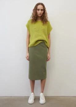 Marc O'Polo Jersey Midi Skirt In A Slim Fit Made Of Stretchy Interlock Jersey