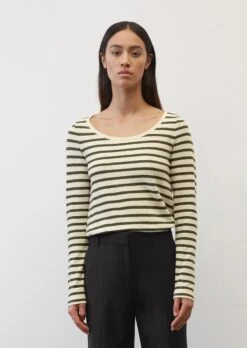 Marc O'Polo Striped Long Sleeve Top In A Loose Fit Made Of Heavy Jersey Fabric Composed Of Organic Cotton 14 Marc O'Polo Striped Long Sleeve Top In A Loose Fit Made Of Heavy Jersey Fabric Composed Of Organic Cotton -FashionLust Verkaufs-Shop 1e0a3bb11db9c06e14f772b13f2300d5