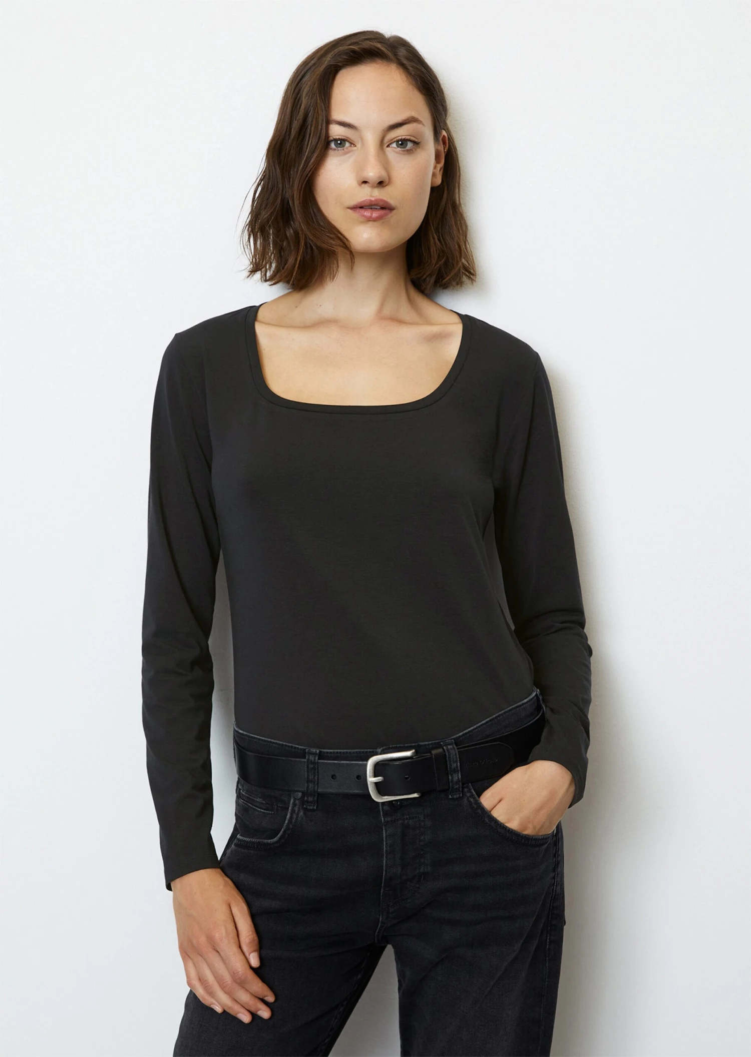 Marc O'Polo Longsleeve With Square Neckline Regular Made From OCS Blended TENCEL™ Lyocell 3 Marc O'Polo Longsleeve With Square Neckline Regular Made From OCS Blended TENCEL™ Lyocell