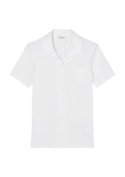 Marc O'Polo Short Sleeve Polo Shirt In A Regular Fit With Blended Material Detailing -FashionLust Verkaufs-Shop 22a27b855567504a32cdbd8f1294ca71