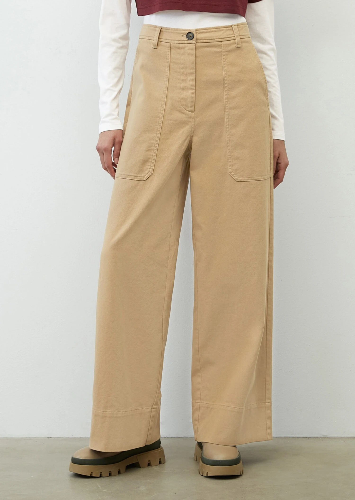 Marc O'Polo High-waisted Baggy Trousers Made Of Soft Twill Fabric 6 Marc O'Polo High-waisted Baggy Trousers Made Of Soft Twill Fabric – Bild 4