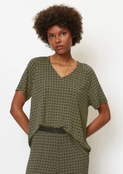 Marc O'Polo Jersey Blouse Top With An All-over Print -FashionLust Verkaufs-Shop 282c20056c5442b504437c116ac9ebc5