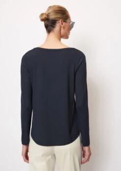 Marc O'Polo V-neck Long Sleeve Top In A Loose Fit From LENZING™ ECOVERO™ -FashionLust Verkaufs-Shop 2b25712555b5c899f55ca3e3f50297a7