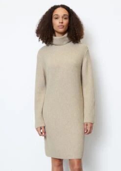 Marc O'Polo Ribbed Knit Dress With Turtleneck Made Of A New Wool And Cotton Blend -FashionLust Verkaufs-Shop 2cc53d3db7c3b5794661070bd83a6c12