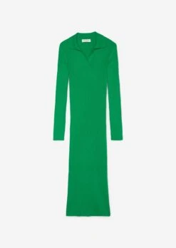 Marc O'Polo Rib Knit Dress With A Polo Collar Made Of An Organic Cotton And Linen Blend -FashionLust Verkaufs-Shop 2f7ddaa43773a395622bb9cac3779586