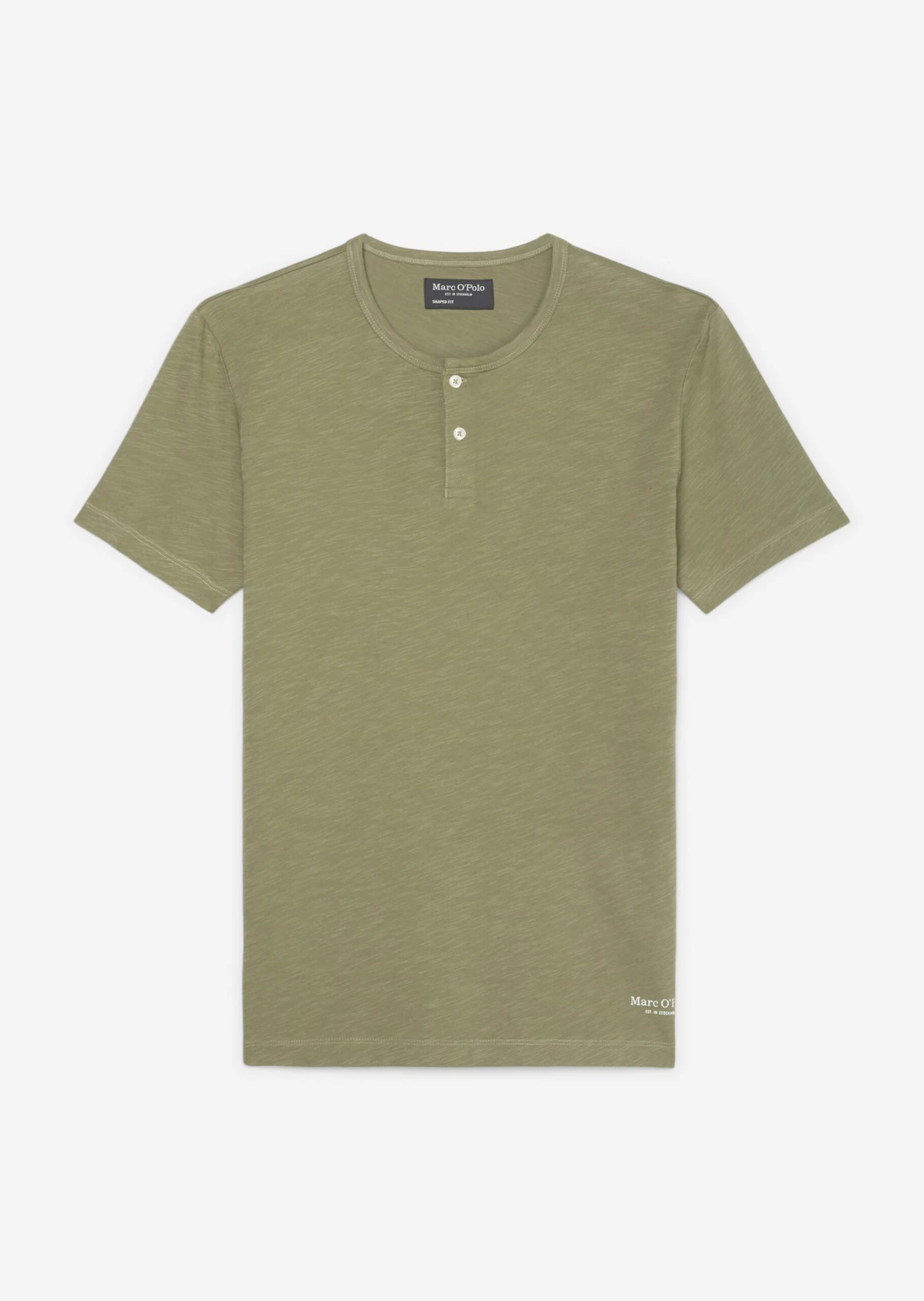 Marc O'Polo Serafino T-shirt Shaped In Soft Slub Jersey Fabric 9 Marc O'Polo Serafino T-shirt Shaped In Soft Slub Jersey Fabric – Bild 7