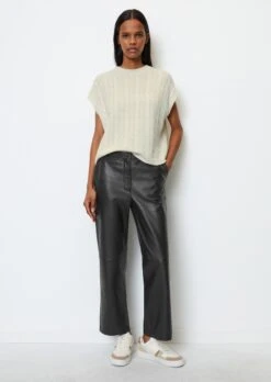 Marc O'Polo Leather Pants Regular Made Of Soft Lamb Nappa Leather