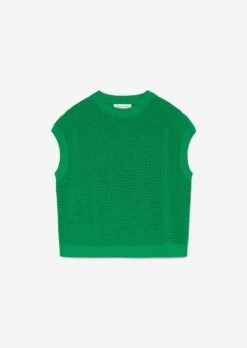 Marc O'Polo Openwork Sleeveless Knitted Jumper Made Of An Organic Cotton And Linen Blend 17 Marc O'Polo Openwork Sleeveless Knitted Jumper Made Of An Organic Cotton And Linen Blend -FashionLust Verkaufs-Shop 349e68be53b42fb3766b08548ec5475d