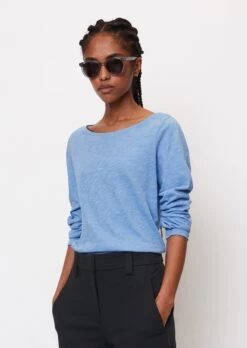 Marc O'Polo Bateau Neck Long Sleeve Top, Regular Fit In A Lightweight Slub Jersey Fabric -FashionLust Verkaufs-Shop 34b298d9b7204708206c242f2eb089b9