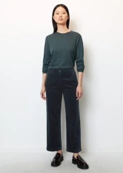 Marc O'Polo Wide Leg Pants Model LANDE Made Of Organic Corduroy Cotton