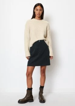 Marc O'Polo Corduroy Mini Skirt A-line Made Of Organic Cotton