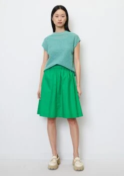 Marc O'Polo A-line Skirt With An Elasticated Waist In An Organic Cotton/lyocell Blend