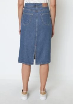 Marc O'Polo Denim Midi Skirt With Waist Belt In An Organic Cotton/lyocell Blend -FashionLust Verkaufs-Shop 3d218476a1980a1aea510637112da6b8
