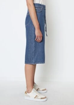 Marc O'Polo Denim Midi Skirt With Waist Belt In An Organic Cotton/lyocell Blend -FashionLust Verkaufs-Shop 3dc0e6950062111f6c1af594be7cf6ca