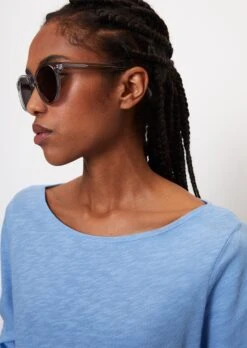 Marc O'Polo Bateau Neck Long Sleeve Top, Regular Fit In A Lightweight Slub Jersey Fabric -FashionLust Verkaufs-Shop 3e049eab35db6c37b049218a8d6fcb4d