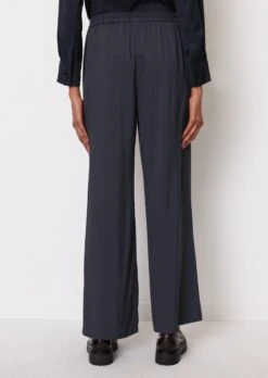 Marc O'Polo Wide Leg Trousers With Semi-elastic Waistband In Pure Viscose -FashionLust Verkaufs-Shop 42ee32c560c05a9adfe743ee7f73a191