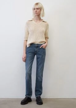 Marc O'Polo ALBY Straight Mid Waist Jeans Made From Organic Cotton Mix