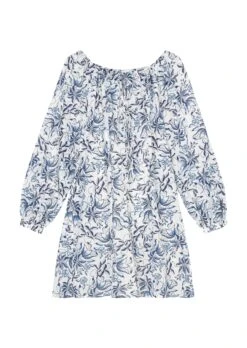 Marc O'Polo Printed Floral Mini Dress Made Of Crisp Cotton Voile -FashionLust Verkaufs-Shop 494f39a4d924f5c4b3b078d5c959ed38