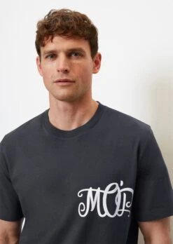 Marc O'Polo T-shirt Regular With An Elegant, Curved Logo Print