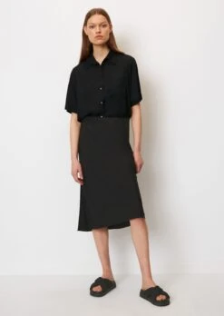 Marc O'Polo Flowing Slip Skirt Made From Viscose Twill