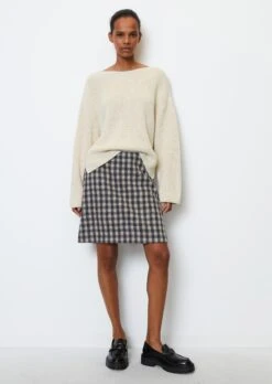 Marc O'Polo Plaid Mini Skirt Regular Made From Pure New Wool