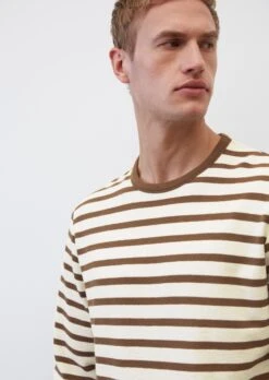 Marc O'Polo Striped Long Sleeve Top In A Regular Fit Made From Pure Organic Cotton -FashionLust Verkaufs-Shop 4bf299b7e7faec954dddd1c96f178775