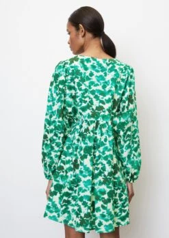 Marc O'Polo Short V-neck Dress With Voluminous Sleeves Made Of An Organic Cotton/lyocell Blend -FashionLust Verkaufs-Shop 4ca1399011b0915c201b1a7d8a81d53b