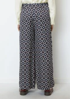 Marc O'Polo Printed Wide Leg Pants Made From Viscose Twill -FashionLust Verkaufs-Shop 4cf7af9ebd89d5b2259d36562bdc40b6