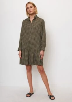 Marc O'Polo Short Printed Shirt Dress Made From Viscose Twill