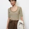 Marc O'Polo Striped T-shirt With A Deep Round Neckline, Regular Fit Made Of Organic Cotton 2 Marc O'Polo Striped T-shirt With A Deep Round Neckline, Regular Fit Made Of Organic Cotton -FashionLust Verkaufs-Shop 4f18e7f486a70ee3411fc9ab84fe6948