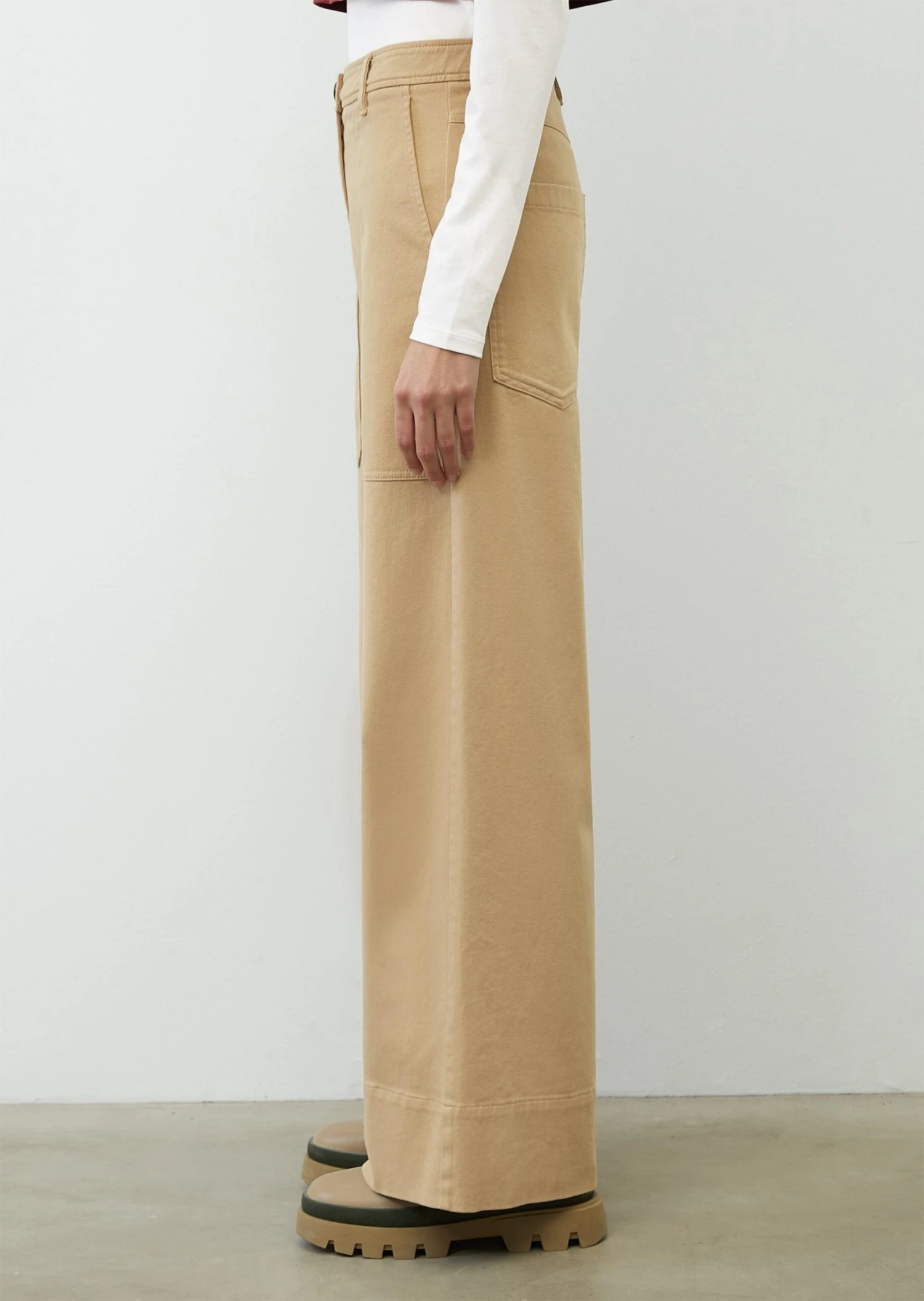 Marc O'Polo High-waisted Baggy Trousers Made Of Soft Twill Fabric 8 Marc O'Polo High-waisted Baggy Trousers Made Of Soft Twill Fabric – Bild 6