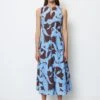 Marc O'Polo Sleeveless Maxi Dress With An All-over Print Made Of An Organic Cotton And Viscose Blend
