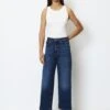 Marc O'Polo Tolva High Waist Cropped Denim Culottes From Organic Cotton Stretch -FashionLust Verkaufs-Shop 5be675a4fc5a07b7b840f1f7d35690d8