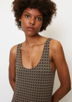 Marc O'Polo Sleeveless Jersey Dress With An All-over Print Made Of Stretchy Viscose Fabric -FashionLust Verkaufs-Shop 5dcf099529c8c33a0dc81909817be929
