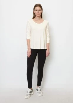 Marc O'Polo Elegant Jersey Long Sleeve Top In A Relaxed Fit From LENZING™ ECOVERO™