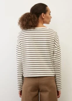 Marc O'Polo Stretchy, Striped Long Sleeve Top In A Regular, Cropped Fit Made Of Soft, Peached Jersey 13 Marc O'Polo Stretchy, Striped Long Sleeve Top In A Regular, Cropped Fit Made Of Soft, Peached Jersey -FashionLust Verkaufs-Shop 5fc7a1ba1ac6fde4ba90b8a72e5e845b