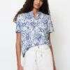 Marc O'Polo Short-sleeved Jersey Blouse Top In Printed Organic Cotton -FashionLust Verkaufs-Shop 62f67b22fd8fd2acb81c6d792bd9bde9