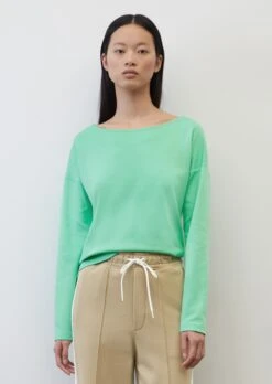 Marc O'Polo Interlock Jersey Long Sleeve Top Made Of Blended Organic Stretch Cotton -FashionLust Verkaufs-Shop 6373fd75141c74b33cf0f5955b17a1b5