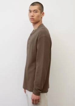 Marc O'Polo Relaxed Long-sleeved Serafino Top Made Of Micro Waffle Textured Jersey -FashionLust Verkaufs-Shop 67af45cc1c44fec74da76508fa32a7dd